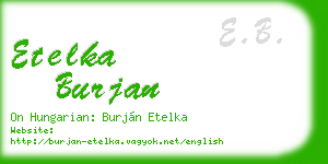 etelka burjan business card